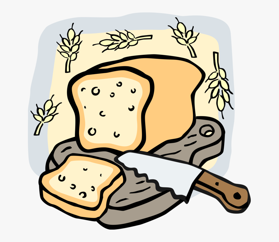 Vector Illustration Of Freshly Baked Loaf Of Wheat - Slice Clipart, Transparent Clipart