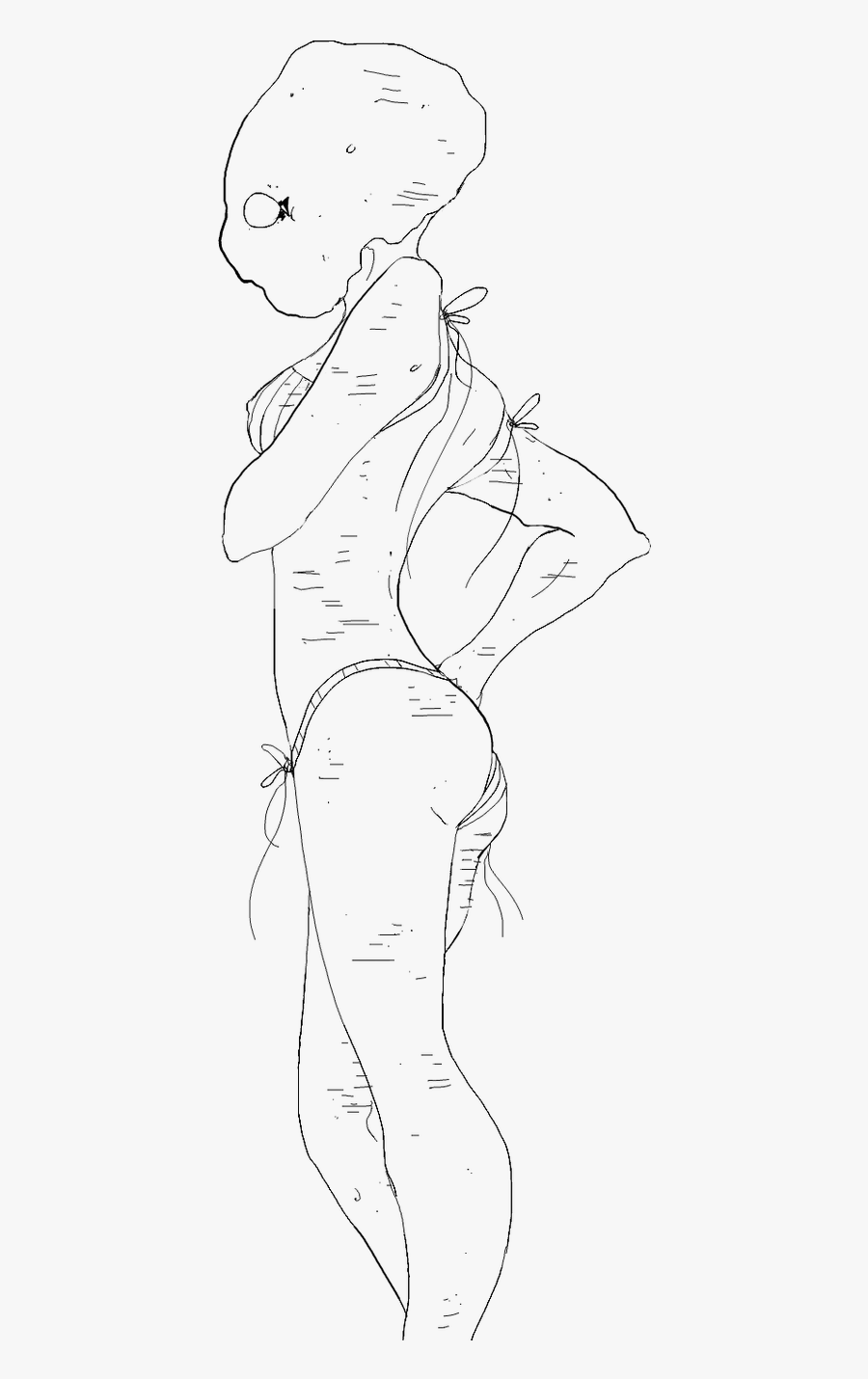 Lineart Of Chicken Nuggets - Line Art, Transparent Clipart