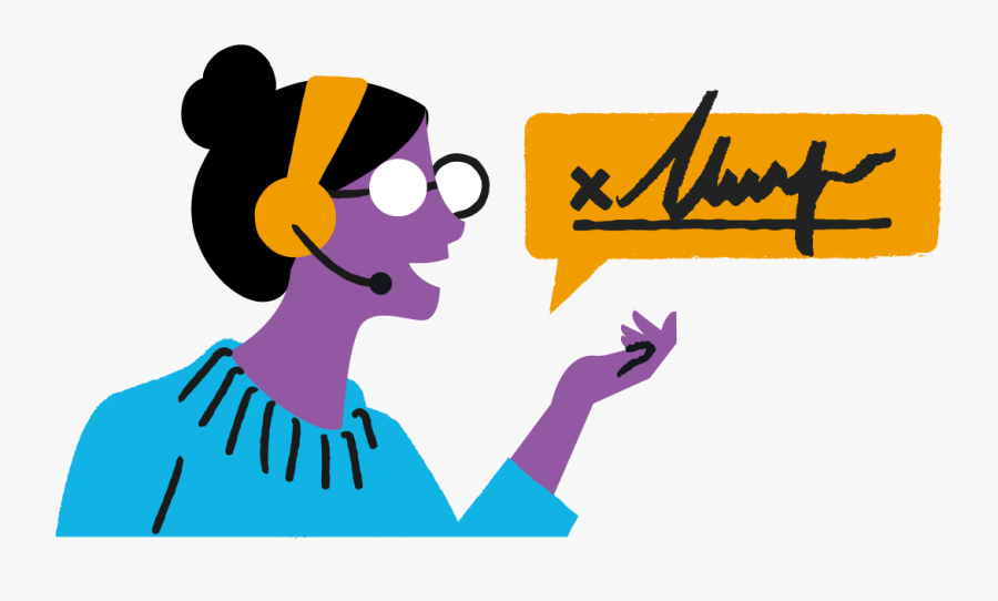 Illustration Of Person Talking On A Headset With A - Illustration, Transparent Clipart