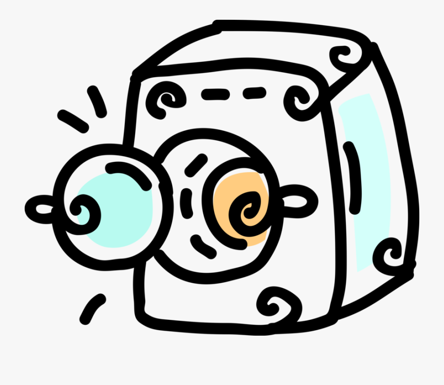 Vector Illustration Of Laundry Washing Machine Cleans, Transparent Clipart