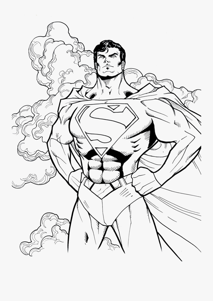 Free Superherong Pages Unique For Your Kids Coloring - Adult Coloring Pages Superman, Transparent Clipart