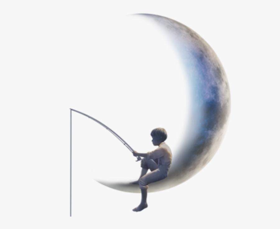 #ftestickers #dreamworks #moon #people #boy #fishing - Dreamworks Boy In The Moon, Transparent Clipart