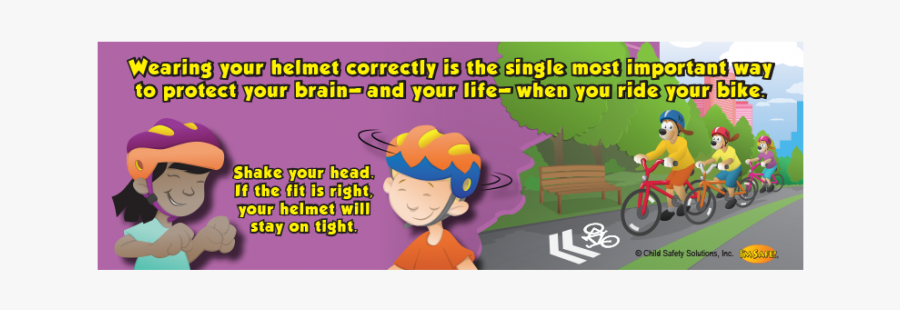 1-3030 I"m Safe Bike Helmet Bookmark - Cartoon, Transparent Clipart
