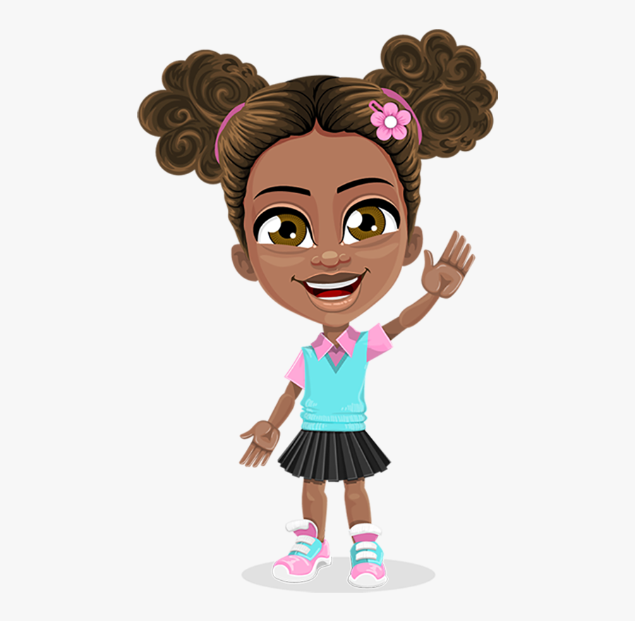 African American Girl Cartoon , Free Transparent Clipart - ClipartKey