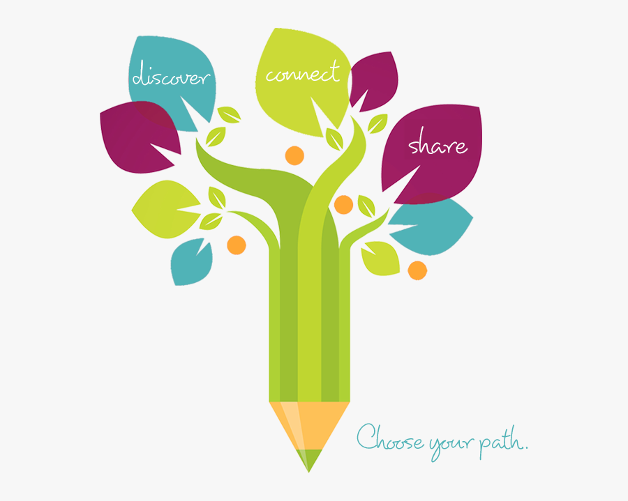 The Distance Learning Series - Pencil Tree Design Vector, Transparent Clipart