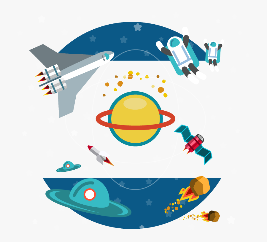Euclidean Vector Outer Aerospace Space Free Hq Image - Imagenes De Satelites Animados Png, Transparent Clipart