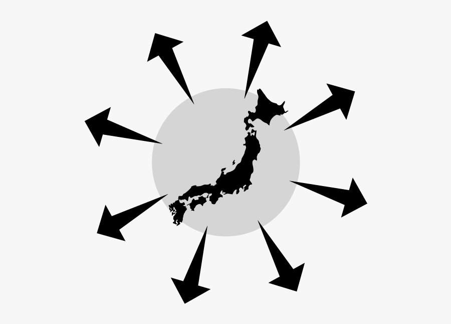 Japanese Honeysuckle Origin Map, Transparent Clipart