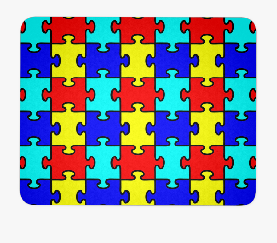 Autism Puzzle Pieces Rectangular Mousepad Autism Awareness - Autism Puzzle Piece Pattern, Transparent Clipart