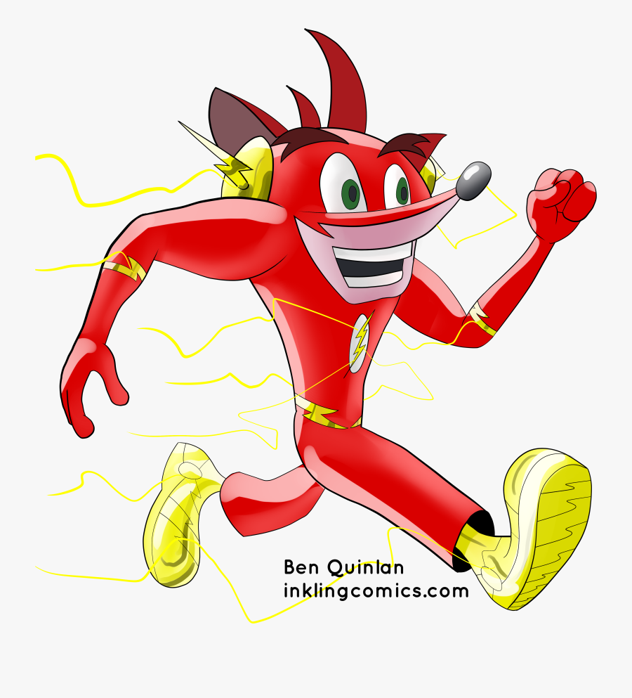 Crash Bandicoot Clipart Flash - Flash Bandicoot, Transparent Clipart