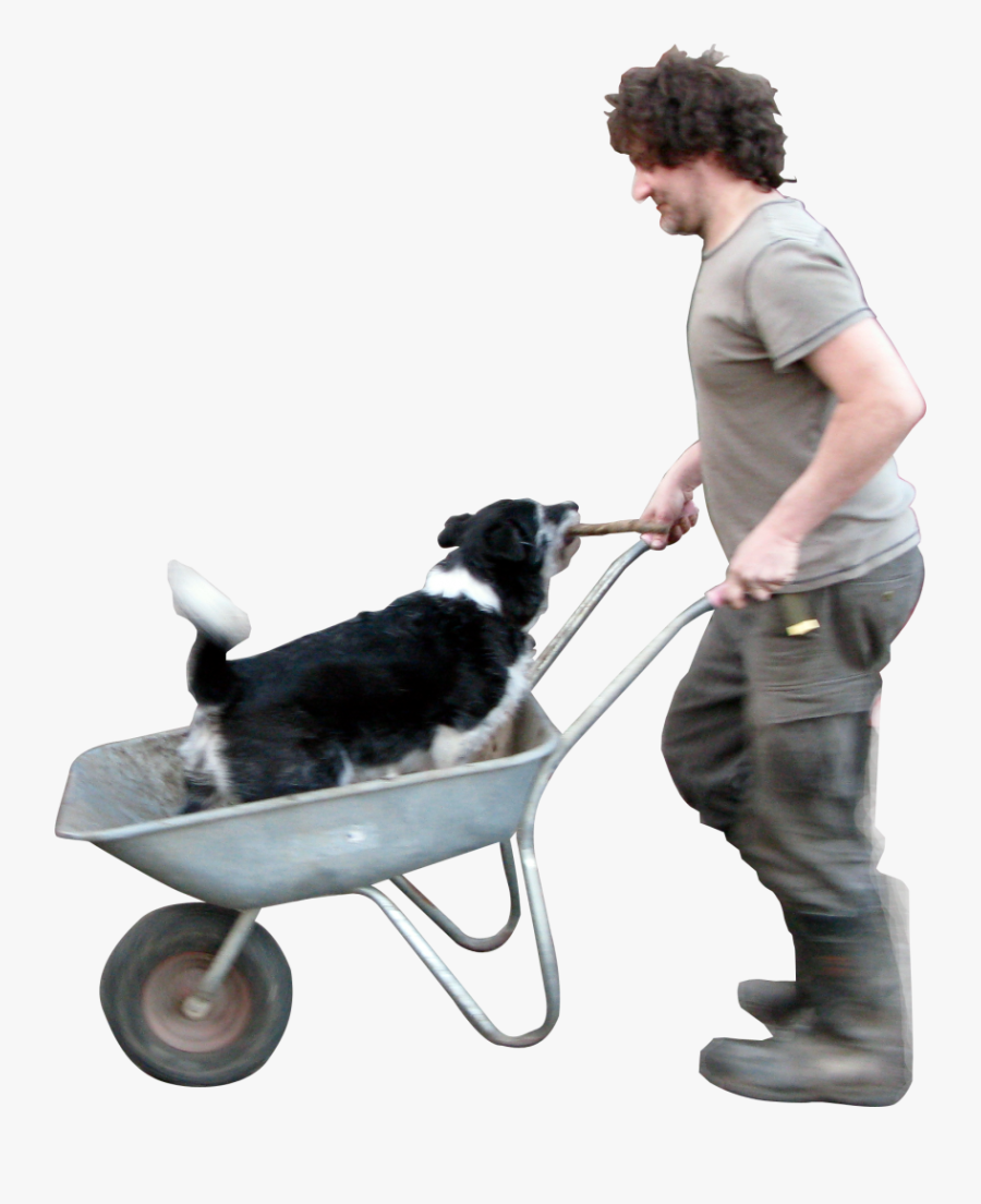 Wheelbarrow Dog Png Image - Farmer Skalgubbar, Transparent Clipart