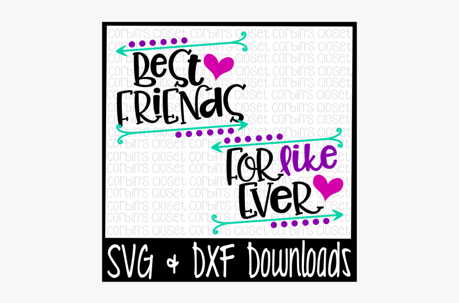 Free Best Friends Svg * Mommy And Me Svg * Best Friends - Poster, Transparent Clipart