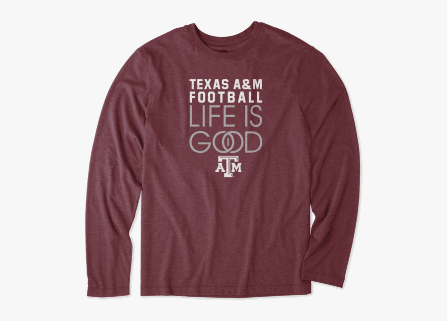 Men"s Texas A&m Aggies Infinity Football Long Sleeve - Texas A&m, Transparent Clipart