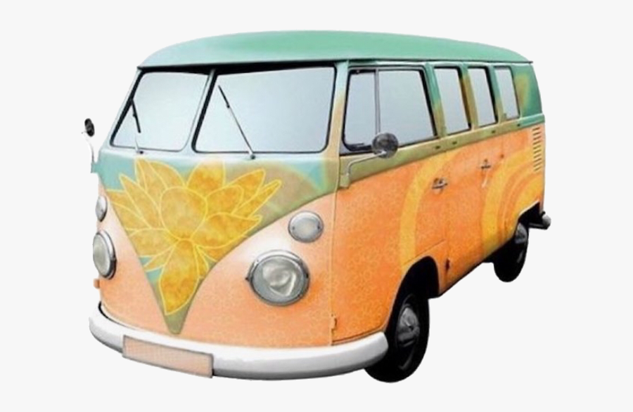 Transparent Minivan Png - Hippie Bus, Transparent Clipart