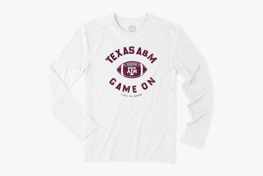 Men"s Texas A&m Game On Long Sleeve Cool Tee - Long-sleeved T-shirt, Transparent Clipart