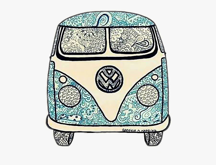 #hippie #volkswaguen #blue - Kombi Tumblr Desenho, Transparent Clipart