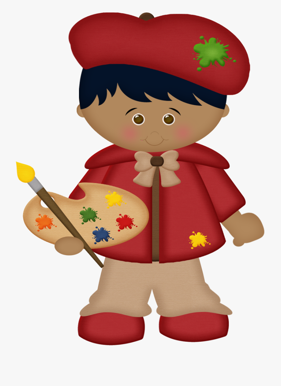 Little Painter Clipart - Pequeños Pintores, Transparent Clipart