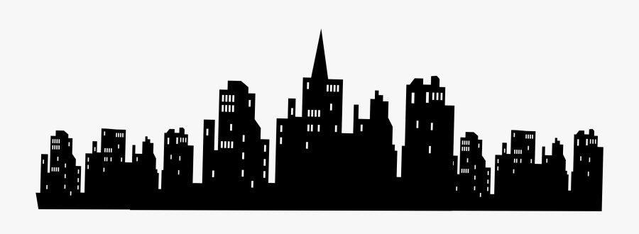 Batman Gotham City Skyline Silhouette Wall Decal - Gotham City Skyline