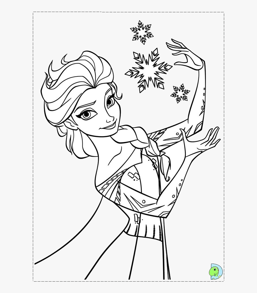 Elsa Frozen Clipart To Color Free Transparent Png - Frozen Colorir, Transparent Clipart