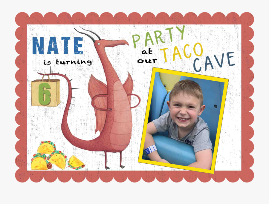Dragons Love Taco Photo Invitation - Chris Young, Transparent Clipart