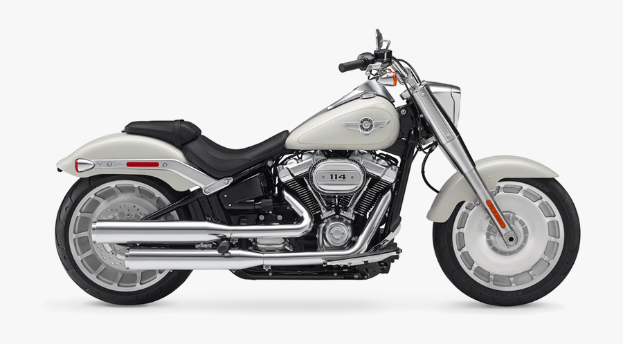 Transparent Harley Png - Harley Davidson Fat Boy White, Transparent Clipart