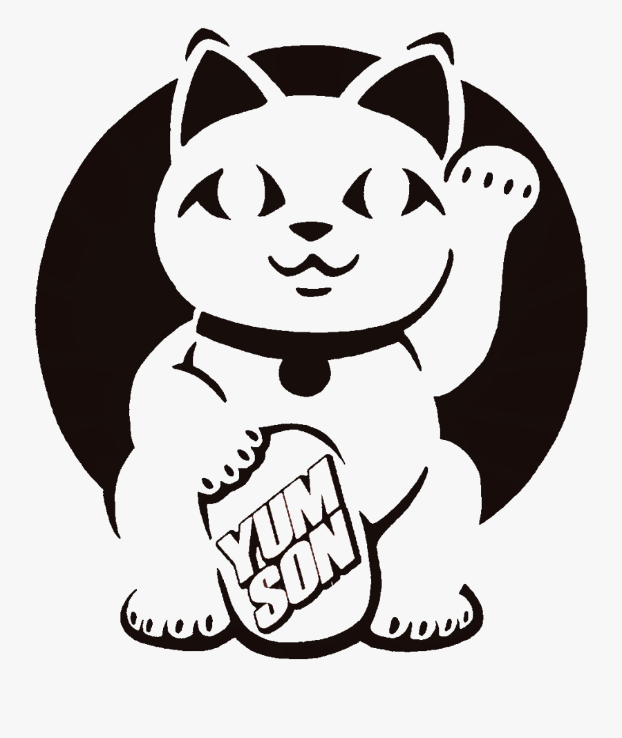 Chinese Cat Black And White, Transparent Clipart