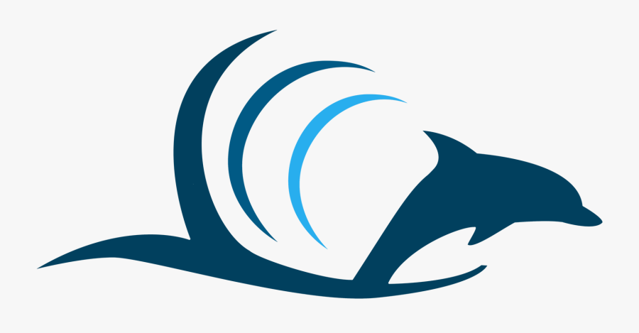 Tidewater Tours Logo Dolphin In A Wave, Transparent Clipart