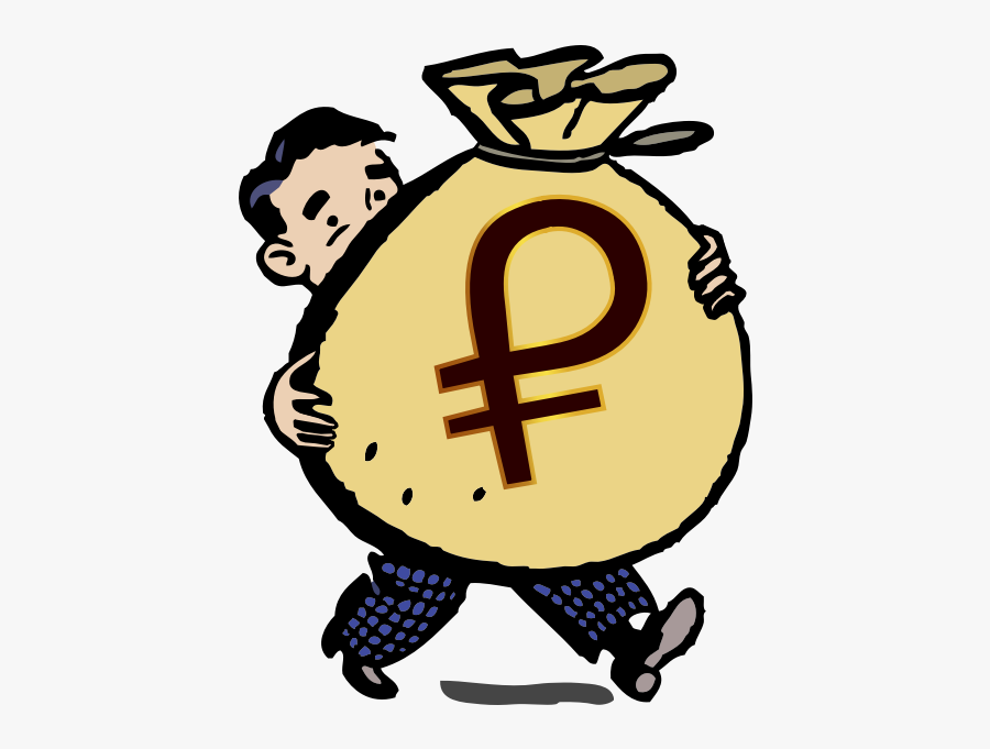 Pleased,cartoon,money Bag - Money Bag Clipart, Transparent Clipart
