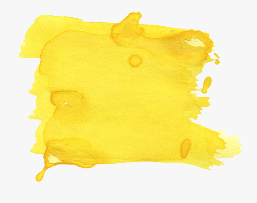 Watercolor Brush Stroke - Yellow Brush Stroke Png, Transparent Clipart