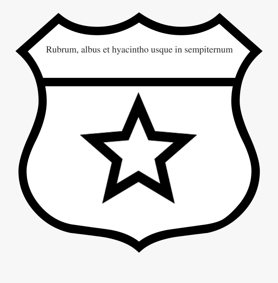 Black Star With Border, Transparent Clipart