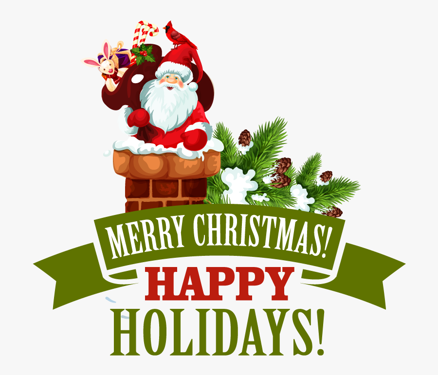 Merry Christmas And Happy Holidays Clipart , Png Download - Illustration, Transparent Clipart