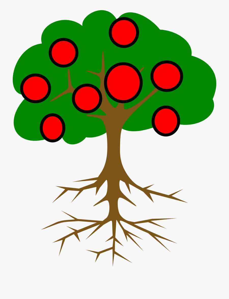 Clip Art Tree Root Branch Cute - Tree Clip Art, Transparent Clipart