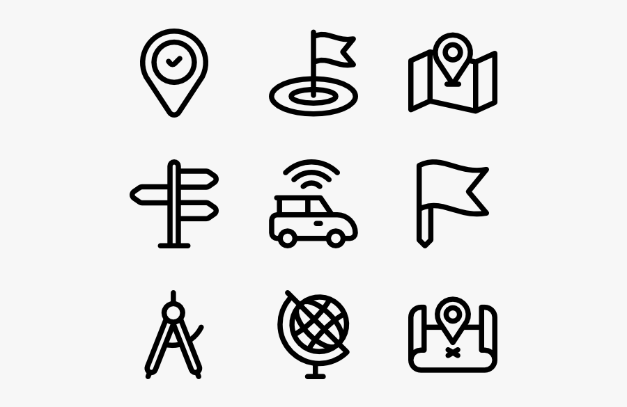 Navigation And Maps - Makeup Icons, Transparent Clipart