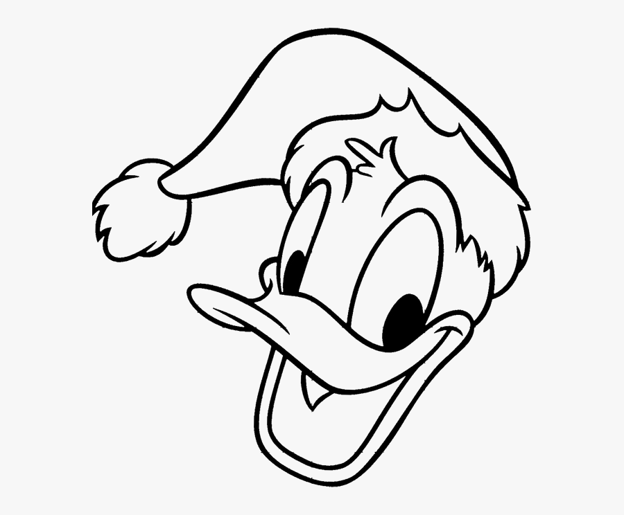 Donald Duck Christmas Drawing, Transparent Clipart