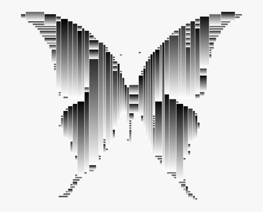 Prismatic Abstract Modern Art Butterfly - Modern Art Black And White Drawing, Transparent Clipart