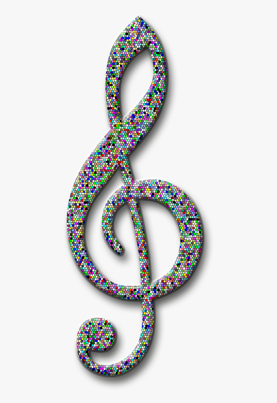 Colorato Chiave Di Violino, Transparent Clipart
