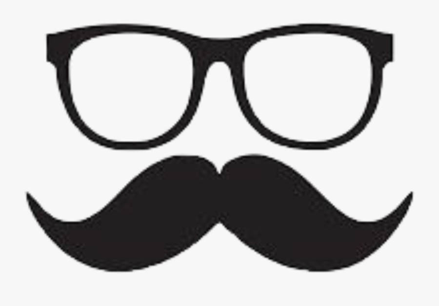 Glassed Tumblr Black Art - Mustache With Glass Png, Transparent Clipart