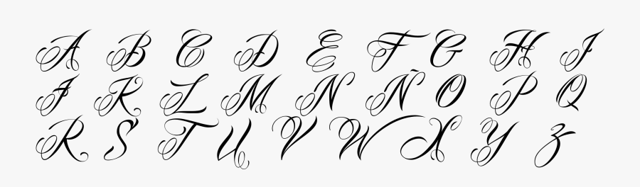 Clip Art Lettering Font For Tattoos - Tattoo Letters Fonts, Transparent Clipart