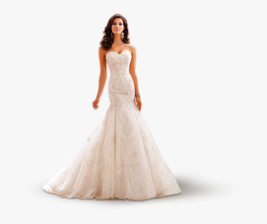 Bride Png Image - Wedding Dress White Background, Transparent Clipart