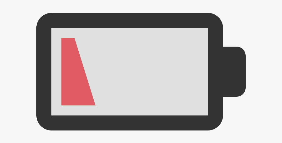 Low Battery, Transparent Clipart