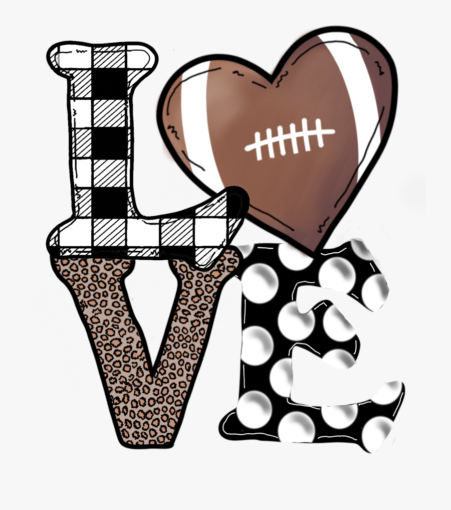 Transparent Football Heart Png - Heart Football Png Clipart, Transparent Clipart