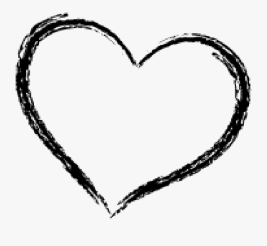 Transparent Heart Doodle Png - Black Heart Doodle Png, Transparent Clipart