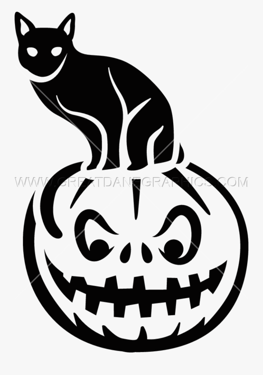 Transparent Black And White Jackolantern Clipart - Cat Playing With Yarn, Transparent Clipart