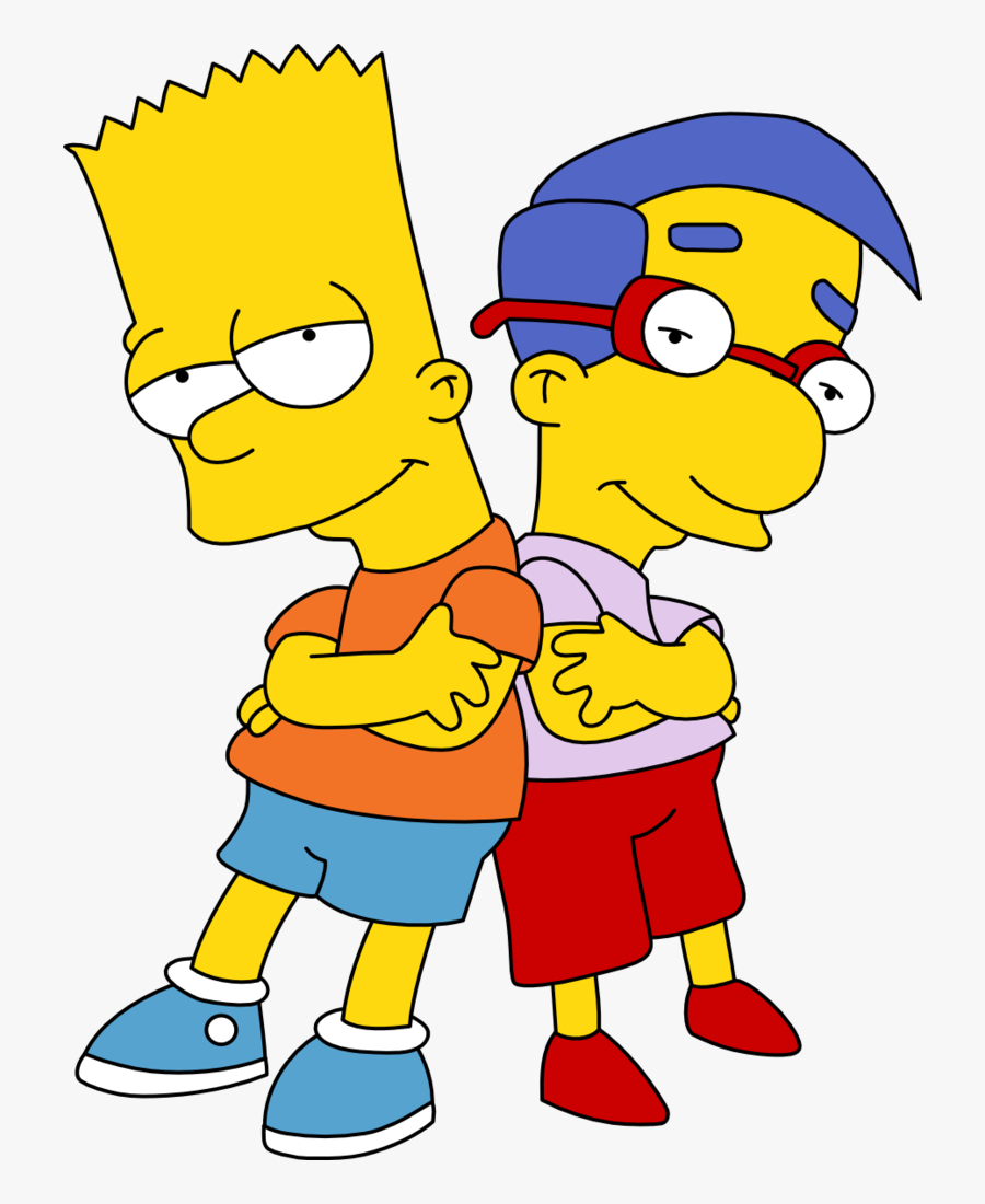 Cool Png Images - Bart Simpson And His Friend, Transparent Clipart
