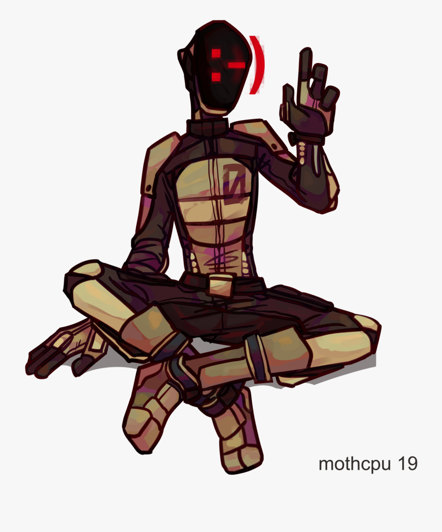 Zer0 Borderlands - Sitting, Transparent Clipart