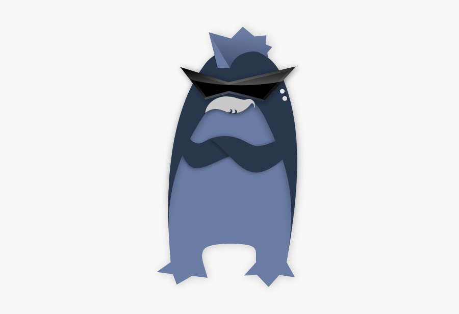 Korora Punk - Cool Dude Penguin, Transparent Clipart