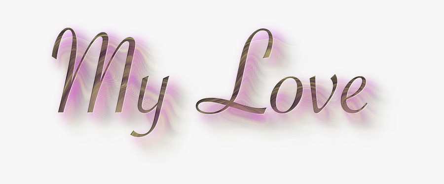 Love Couple Png Text, Transparent Clipart