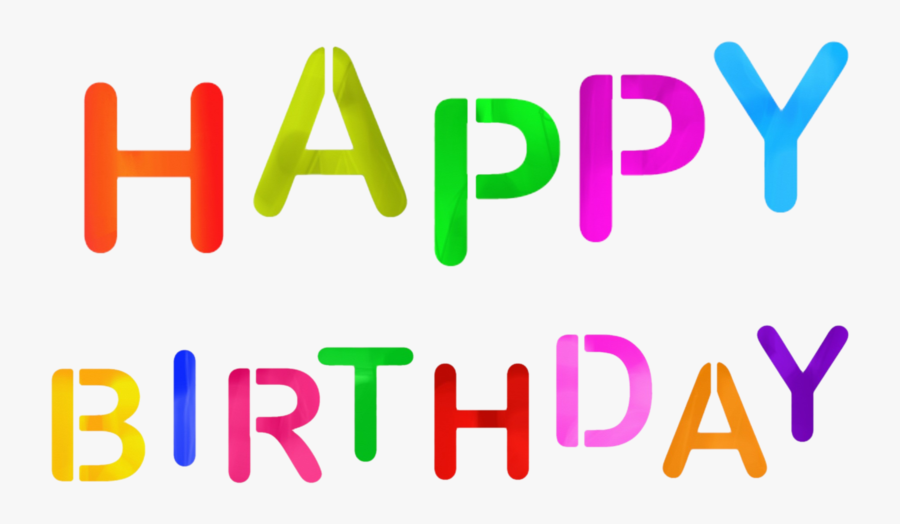Happy Birthday Colorful Sign, Transparent Clipart