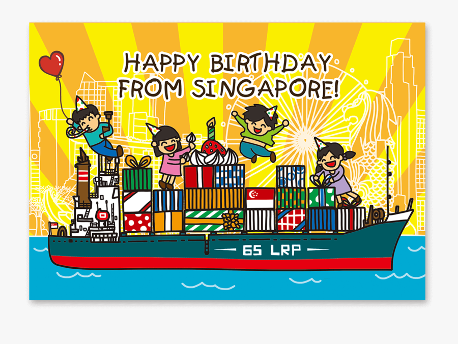 Hong Kong Gift Card Present Singapore Themed Container - Illustration, Transparent Clipart