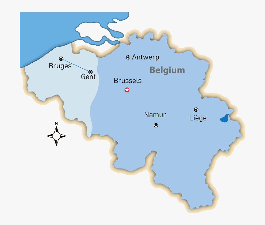 Climate Map Of Belgium, Transparent Clipart