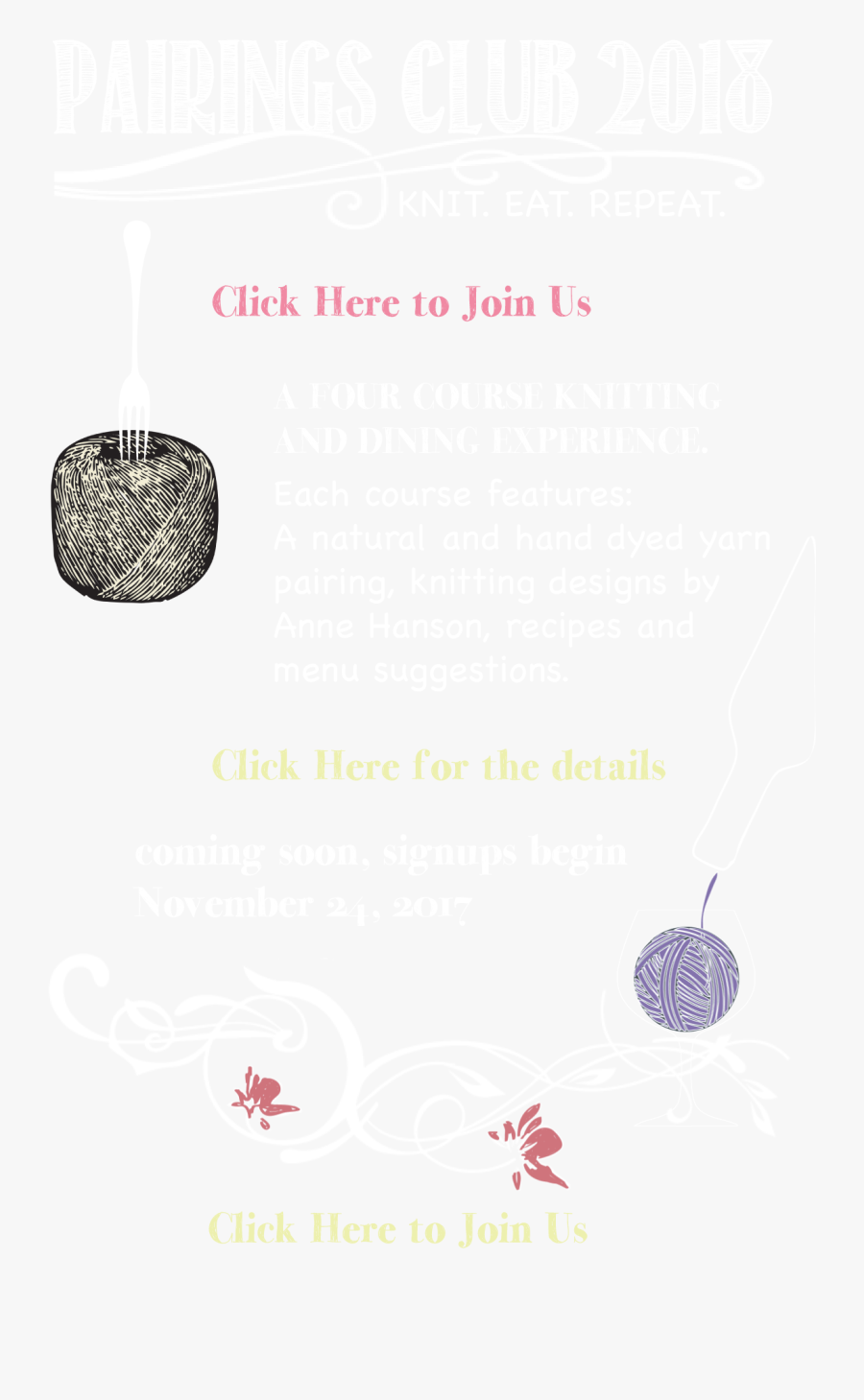 Pairing Yarn Club - Wandtattoo Blumenranke, Transparent Clipart